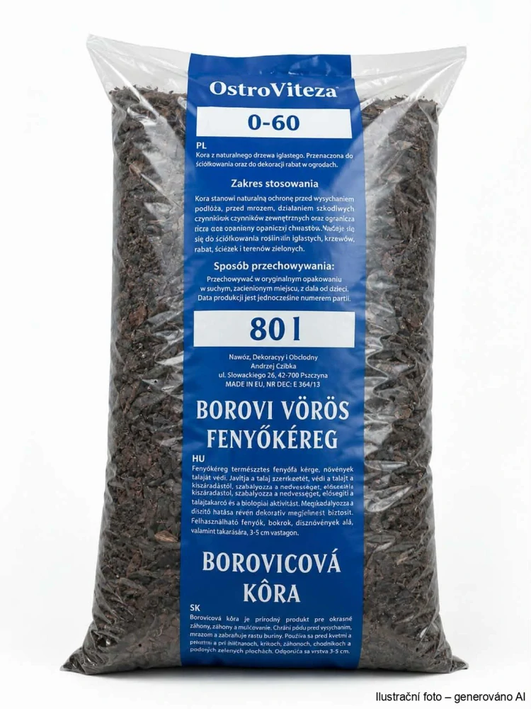 Mulčovací kůra střední borovicová 80L