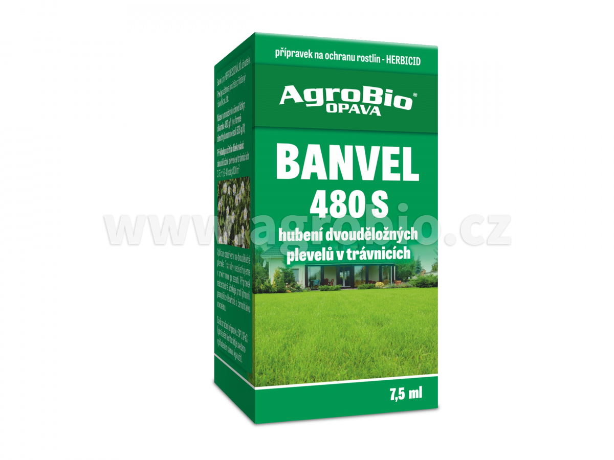 Banvel 480 S - postřik proti plevelu v trávníku AgroBio 7,5ml