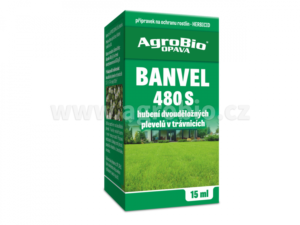 Banvel 480 S - postřik proti plevelu v trávníku AgroBio 15ml