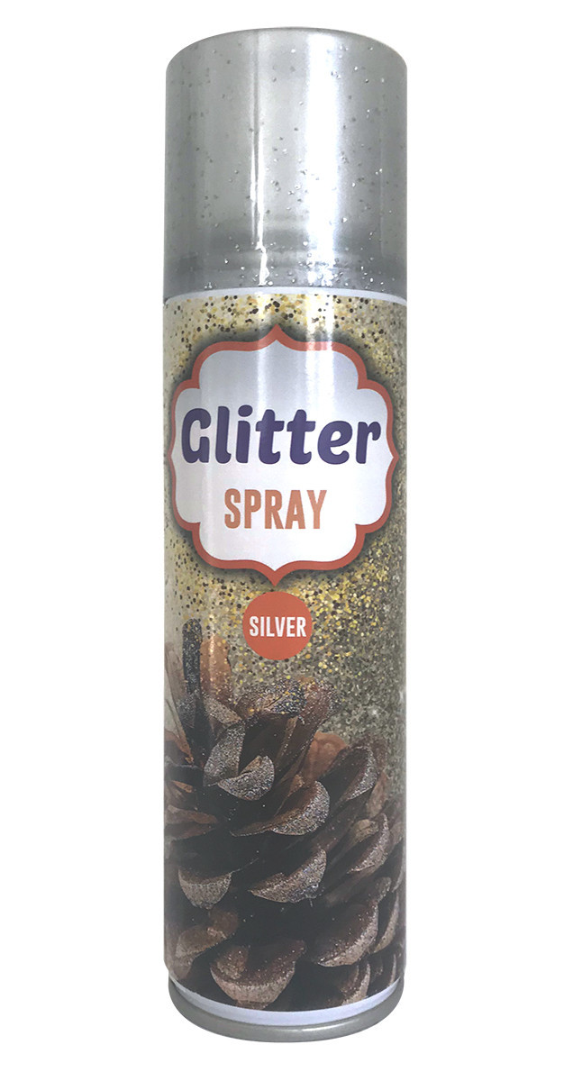 Dekorativní třpytivý sprej - stříbrná 125ml