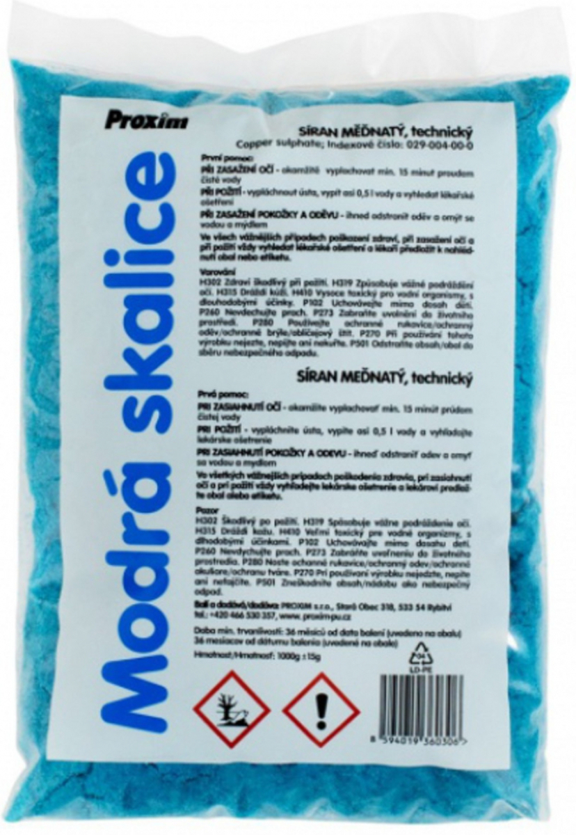 Modrá skalice - síran měďnatý 500g