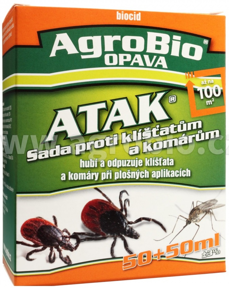 ATAK 50+50ml Sada proti klíšťatům a komárům - plošná aplikace