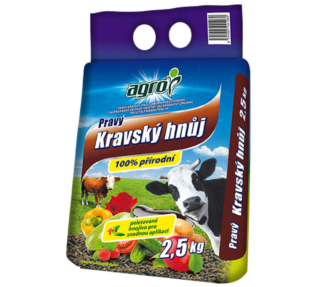 Pravý kravský hnůj Agro 2,5 kg