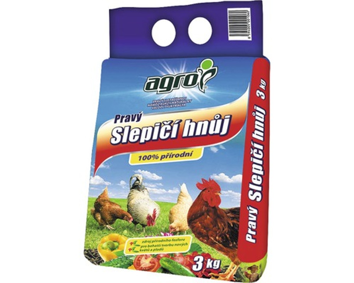 Pravý slepičí hnůj Agro 3 kg