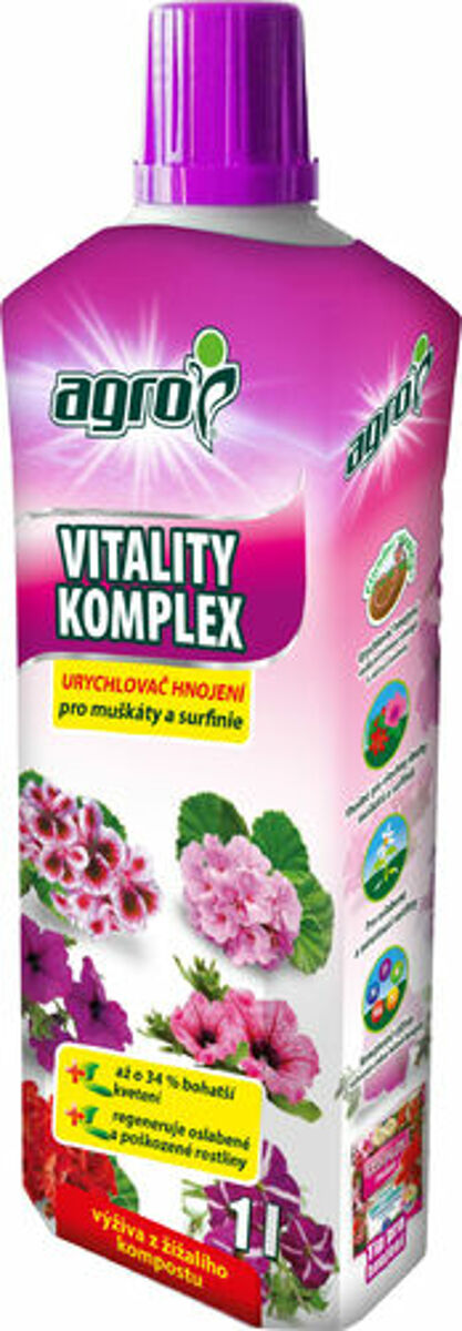 Vitality komplex hnojivo pro muškáty a surfinie 1L