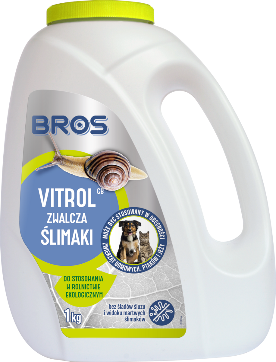 Přípravek Vitrol proti slimákům BROS 1kg - neškodí domácím mazlíčkům