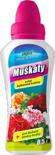 Kapalné hnojivo Agro pro pelargonie - muškát a jiné balkónové květiny 500 ml