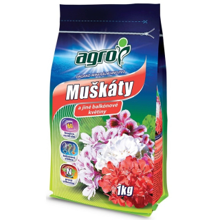 AGRO Organominerální hnojivo muškáty a jiné balkónové květiny  1 kg
