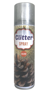 Dekorativní třpytivý sprej - stříbrná 125ml