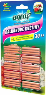 Tyčinkové hnojivo pro balkónové květiny AGRO 30ks