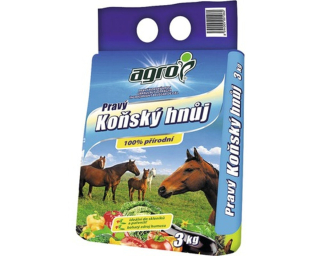 Pravý koňský hnůj Agro 3 kg