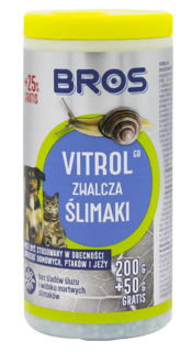 Přípravek Vitrol proti slimákům BROS 250g + 50g ZDARMA - neškodí domácím mazlíčkům