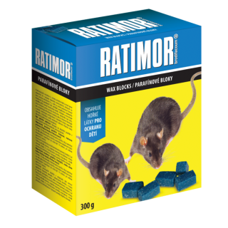 Ratimor parafínové bloky k hubení myší a krys - 300 g