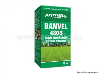 Banvel 480 S - postřik proti plevelu v trávníku AgroBio 7,5ml