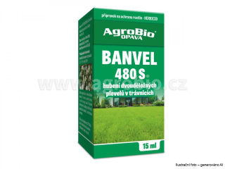Banvel 480 S - postřik proti plevelu v trávníku AgroBio 15ml