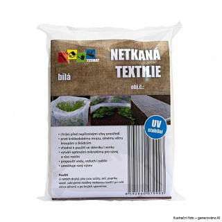 Krycí Netkaná textilie - bílá 1.6x10m gramáž 17 g /m2