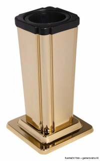 Nerezová hřbitovní váza - GOLDEN 20cm