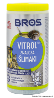 Přípravek Vitrol proti slimákům BROS 250g + 50g ZDARMA - neškodí domácím mazlíčkům