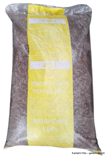 Mulčovací kůra jemná borovicová 80L